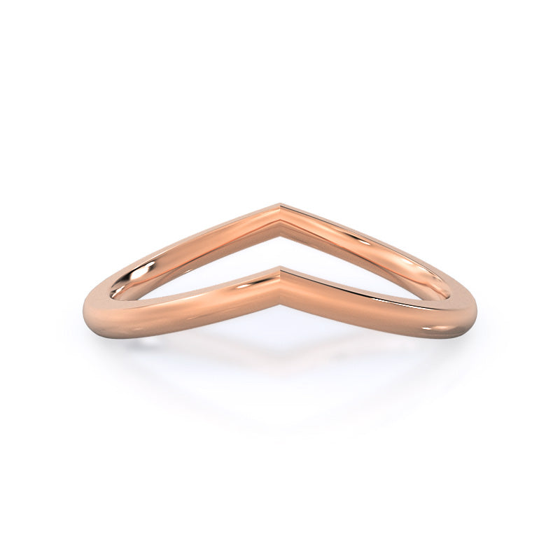 Crisscross Diamond Wedding Band with 18KT Rose Gold Cut Diamond in 14KT Rose Gold view 1
