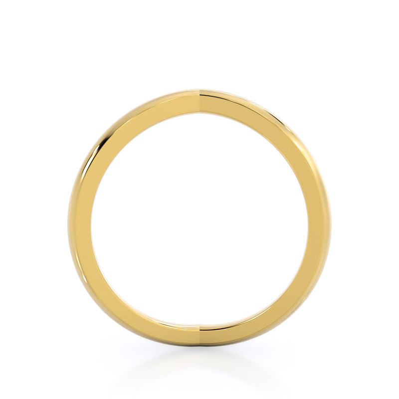Crisscross Diamond Wedding Band with 18KT Yellow Gold Cut Diamond in 14KT Yellow Gold view 2
