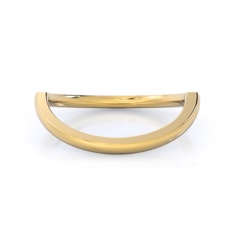 Crisscross Diamond Wedding Band with 18KT Yellow Gold Cut Diamond in 14KT Yellow Gold view 4
