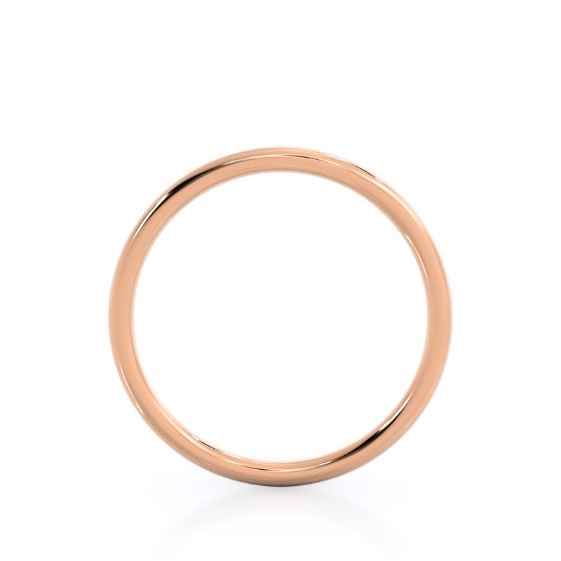 Poise Basket Wedding Band with 18KT Rose Gold Cut Diamond in 14KT Rose Gold view 2
