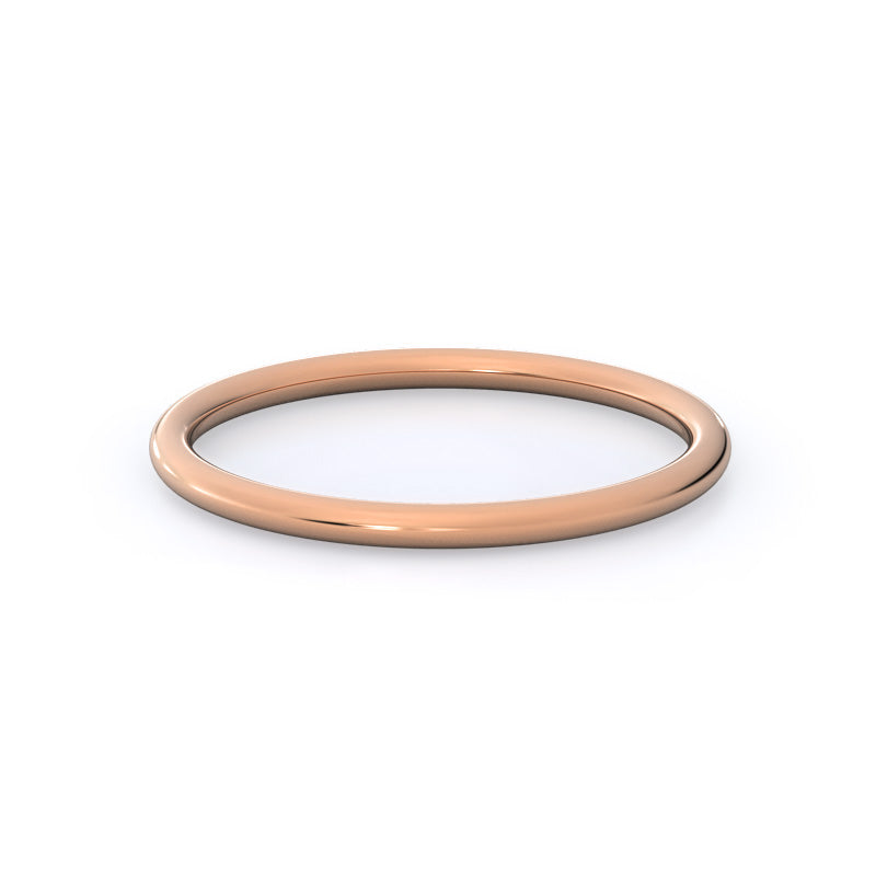 Poise Basket Wedding Band with 18KT Rose Gold Cut Diamond in 14KT Rose Gold view 4
