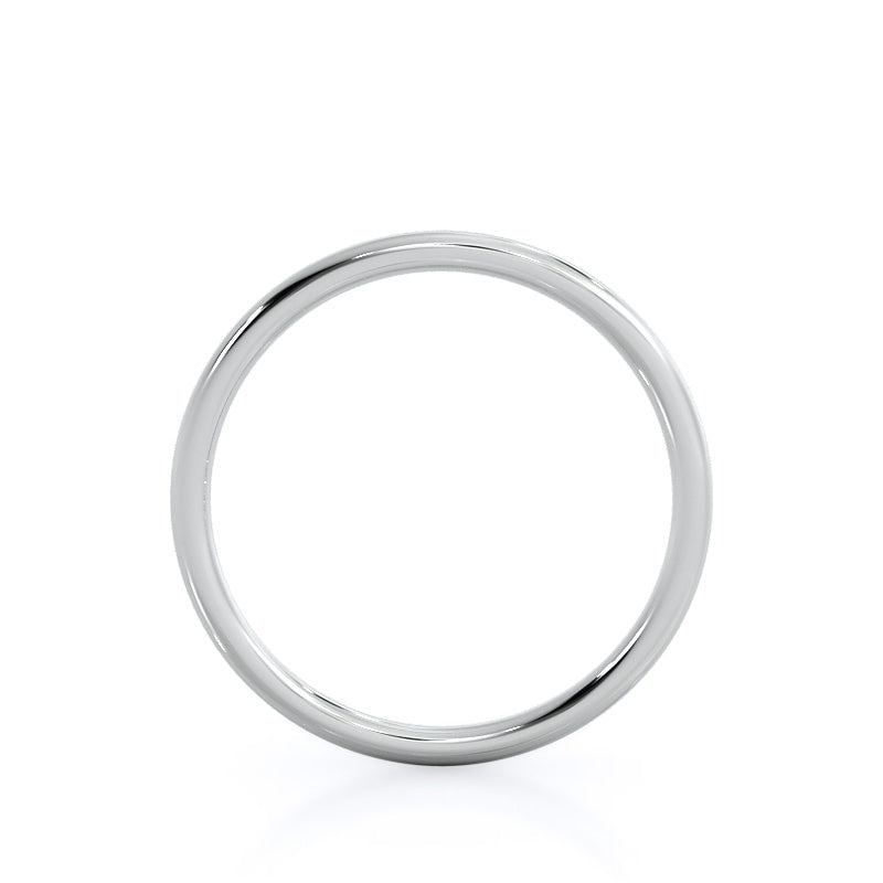 Poise Basket Wedding Band Size 7 with 14KT White Gold Cut Diamond in 14KT White Gold view 2
