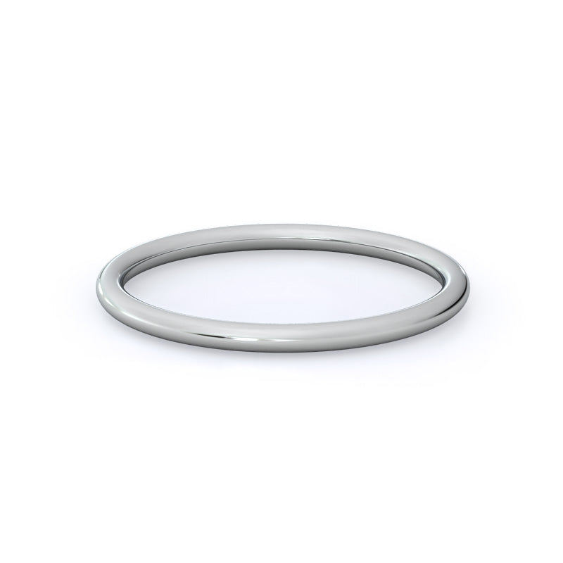 Poise Basket Wedding Band Size 7 with 14KT White Gold Cut Diamond in 14KT White Gold view 4
