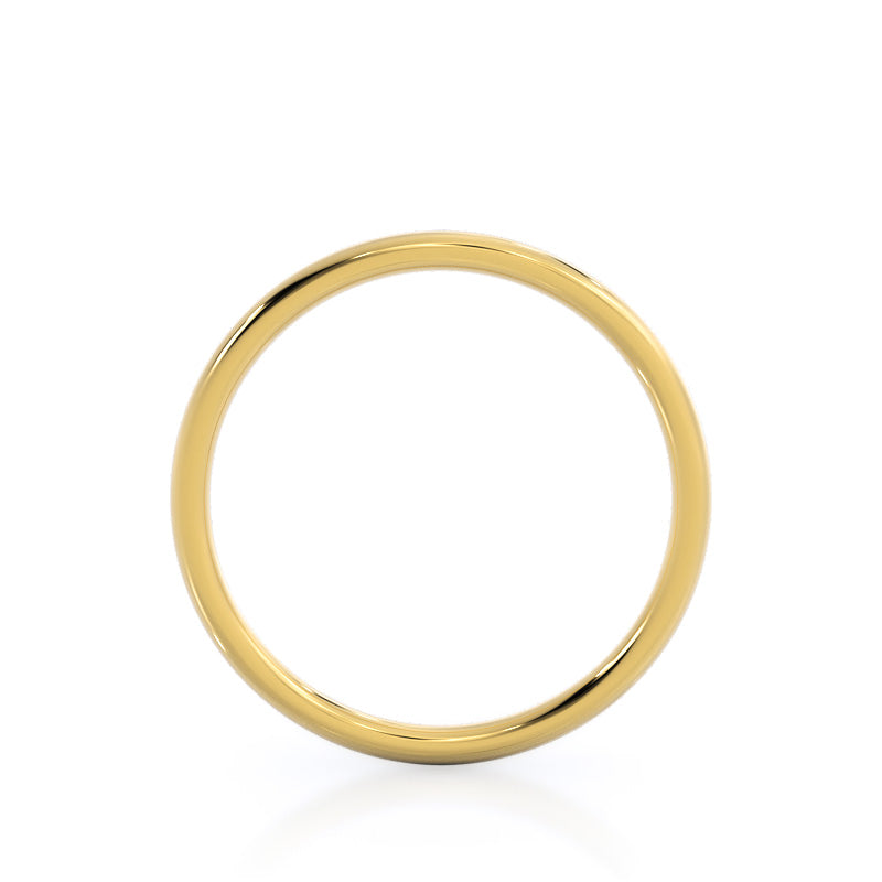 Poise Basket Wedding Band with 18KT Yellow Gold Cut Diamond in 14KT Yellow Gold view 2
