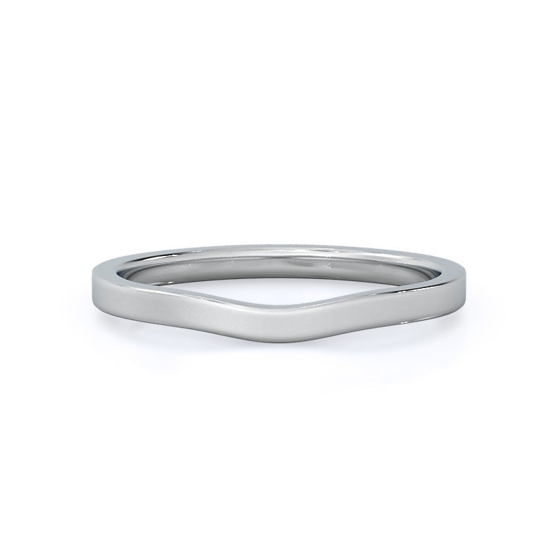 Sleek Cathedral Solitaire Wedding Band