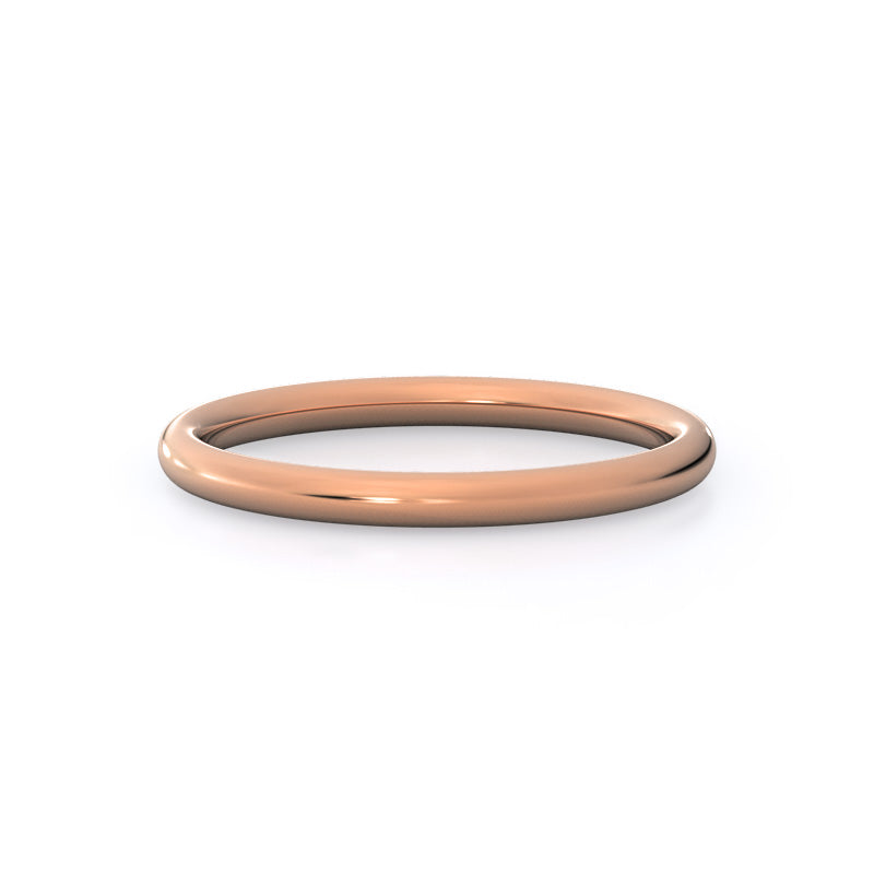 Six Prong Cathedral Basket Wedding Band with 18KT Rose Gold Cut Diamond in 14KT Rose Gold view 1
