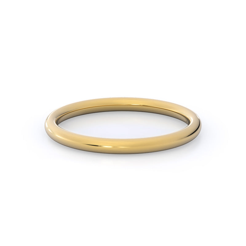 Six Prong Cathedral Basket Wedding Band with 18KT Yellow Gold Cut Diamond in 14KT Yellow Gold view 4
