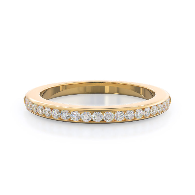 Channel Set Diamond Wedding Band