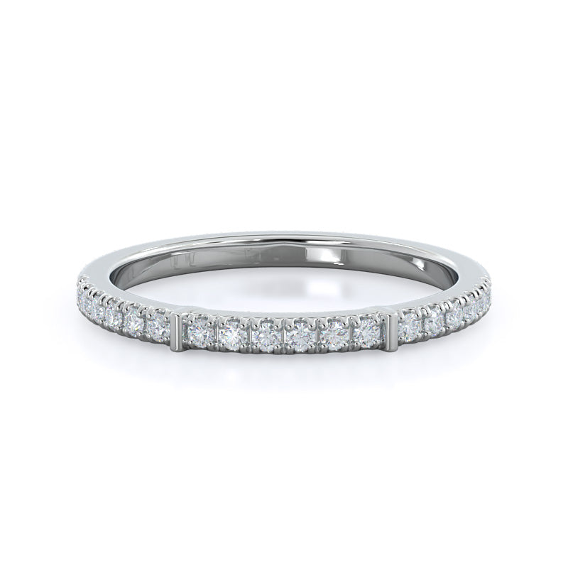 Chic Accent Diamond Wedding Band