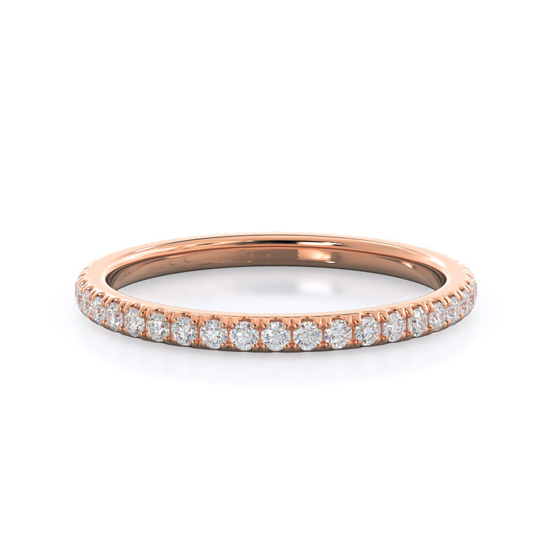 Pave Love Knot Diamond Wedding Band