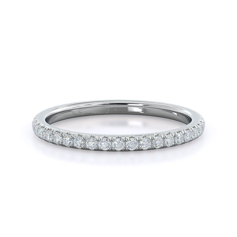 Pave Love Knot Diamond Wedding Band