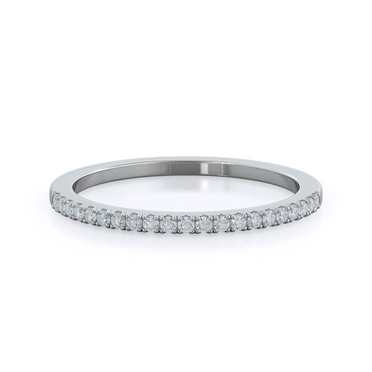 Cushion Pave Halo Diamond Wedding Band
