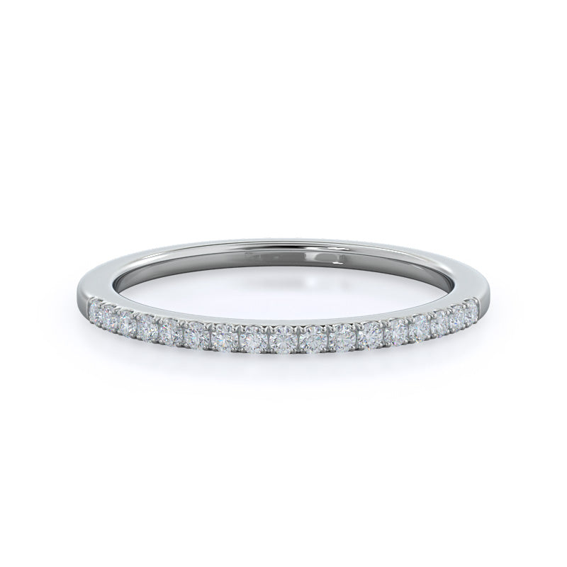 Cushion Cathedral Halo Diamond Wedding Band with Platinum Cut Diamond in 14KT Platinum view 1
