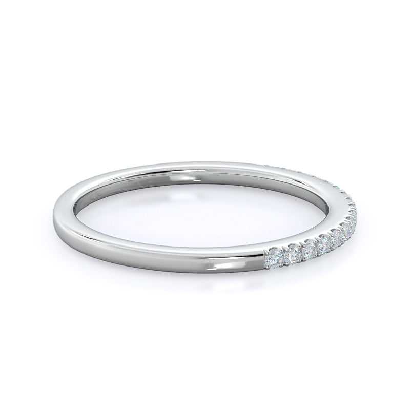 Cushion Cathedral Halo Diamond Wedding Band with Platinum Cut Diamond in 14KT Platinum view 4
