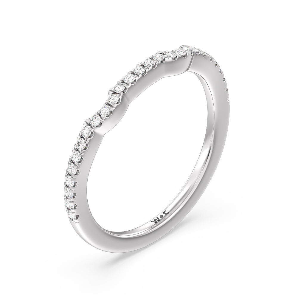 Vintage Celtic Interlaced Solitaire Diamond Wedding Band with Platinum Cut Diamond in 14KT Platinum view 4
