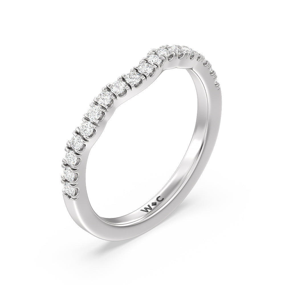 Vintage Celtic Knot Diamond Wedding Band with Platinum Cut Diamond in 14KT Platinum view 4
