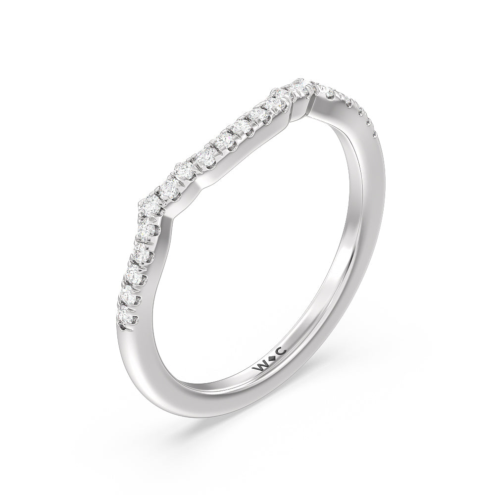 Vintage Celtic Entwined Trinity Knot Diamond Wedding Band with Platinum Cut Diamond in 14KT Platinum view 2
