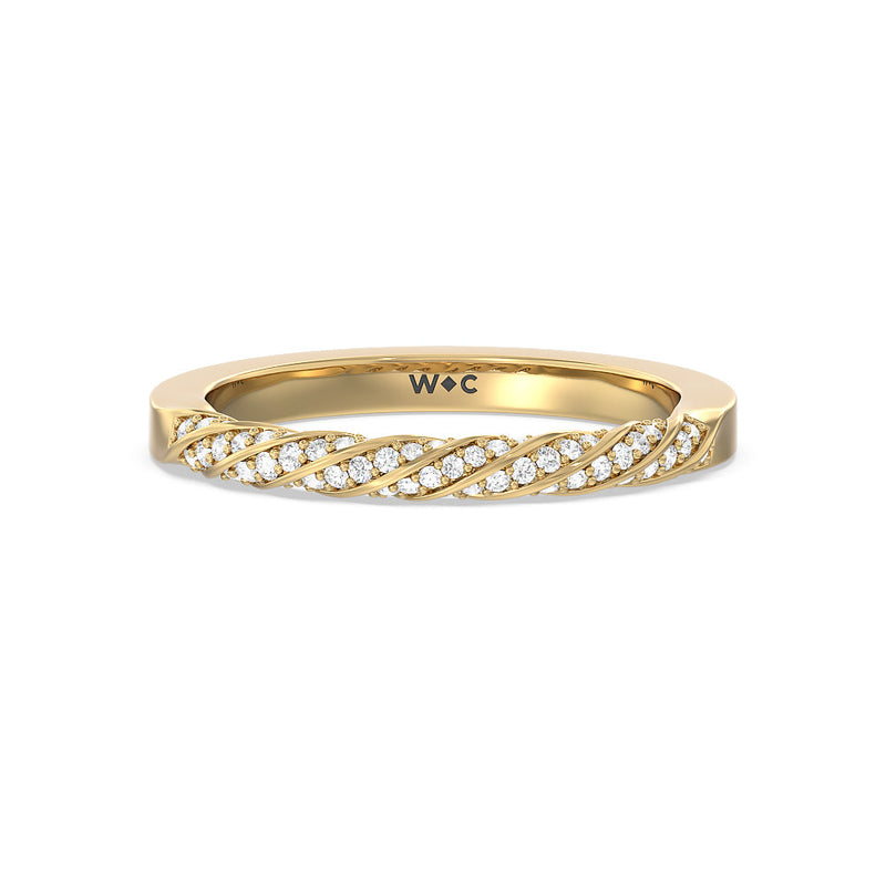 Vintage Floral Swirling Halo Diamond Wedding Band