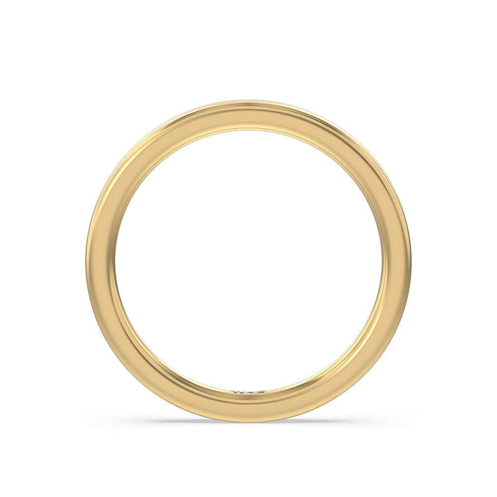 Petite Matching Wedding Band Size 6.5 with 14KT Yellow Gold Cut Diamond in 14KT Yellow Gold view 2
