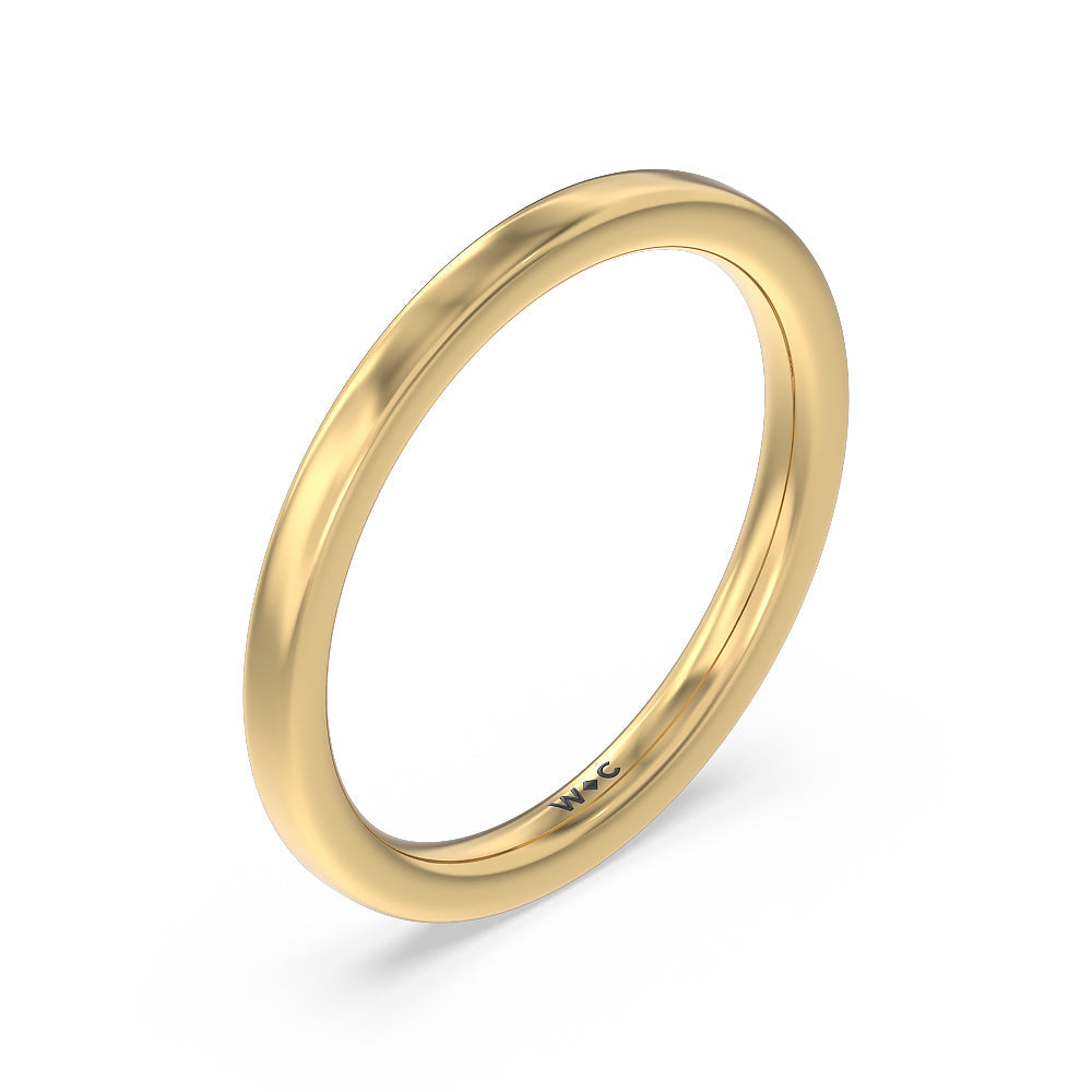 Petite Matching Wedding Band Size 6.5 with 14KT Yellow Gold Cut Diamond in 14KT Yellow Gold view 4
