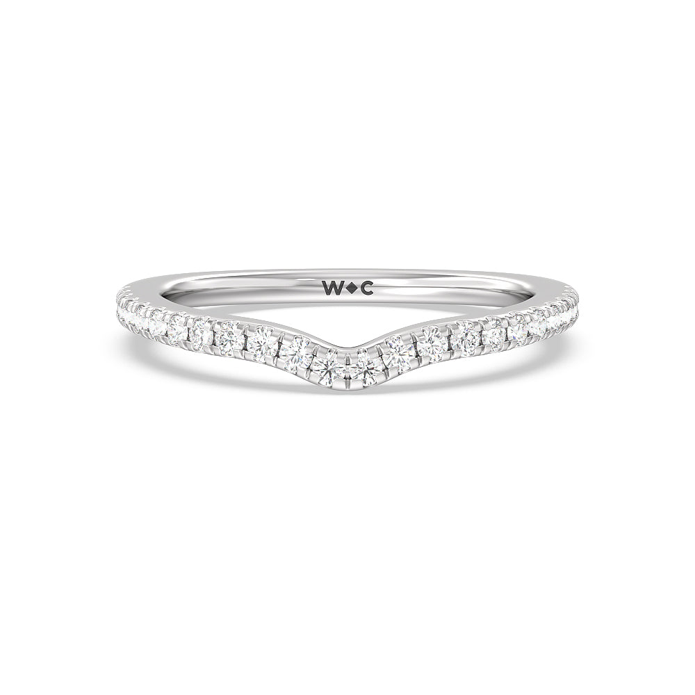 Octagon Halo Diamond Shadow Wedding Band with Platinum Cut Diamond in 14KT Platinum view 1
