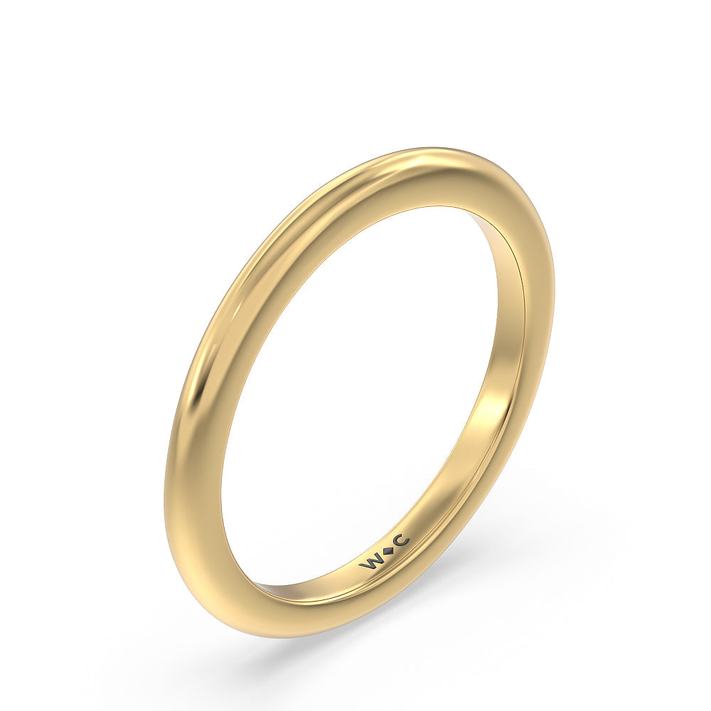 Petal 6 Claw Petal Hidden Accent Wedding Band with 18KT Yellow Gold Cut Diamond in 14KT Yellow Gold view 4
