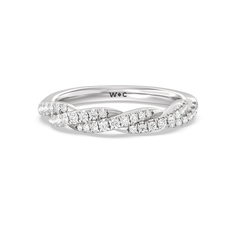 Twisted Vine Diamond Wedding Band