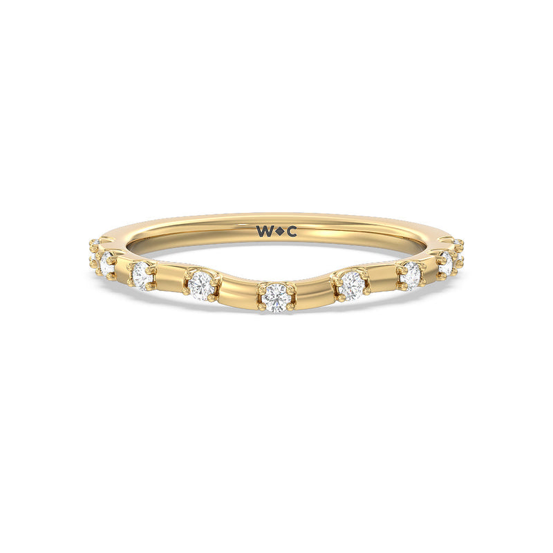 Fancy Pave Halo Diamond Wedding Band