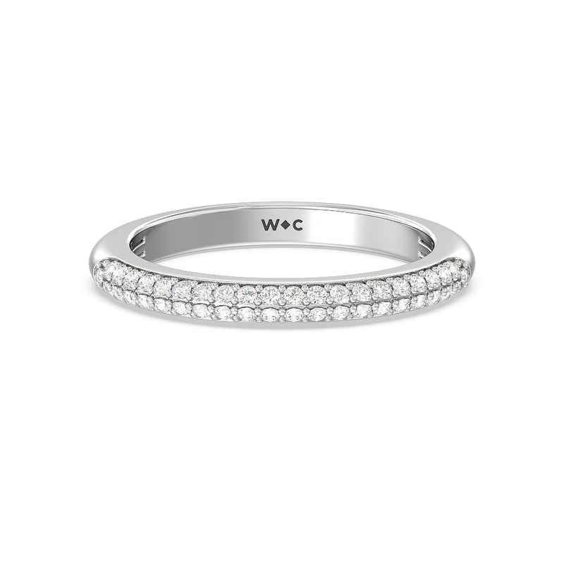 Grande Falling Edge Diamond Wedding Band