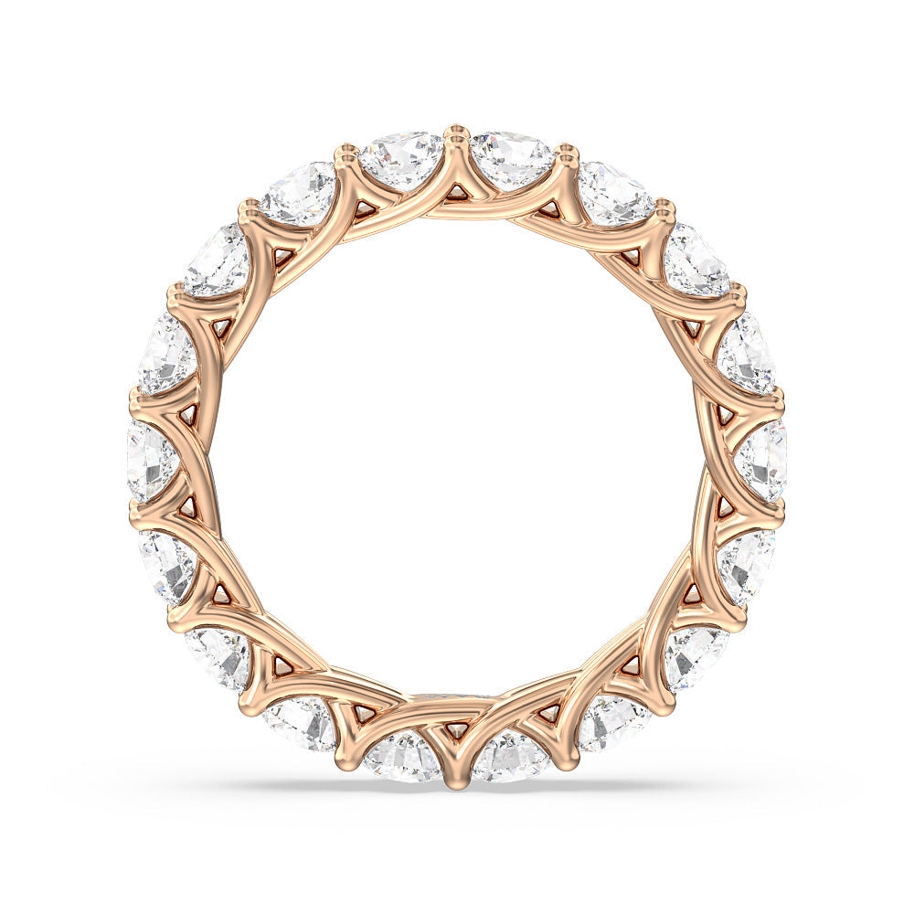 Cable Diamond Eternity Ring (F/G SI+) with 18KT Rose Gold / Natural / 3 5/8 Cut Diamond in 14KT Rose Gold / Natural / 3 5/8 view 2
