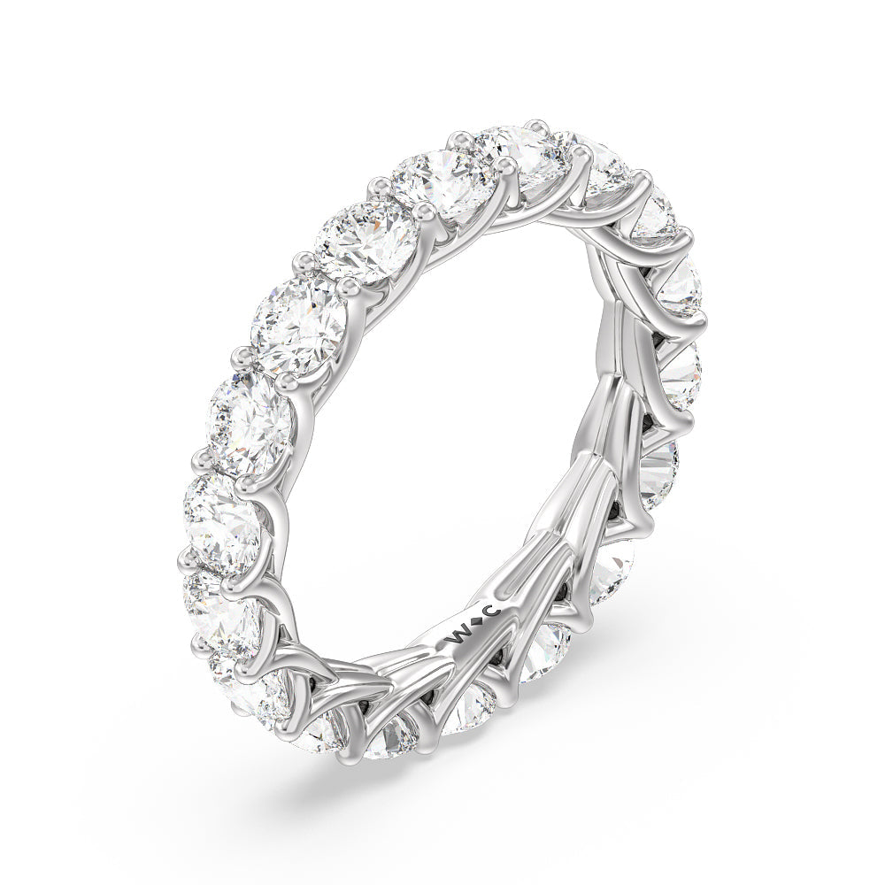 Cable Diamond Eternity Ring (F/G SI+) with Platinum / Natural / 3 5/8 Cut Diamond in 14KT Platinum / Natural / 3 5/8 view 3
