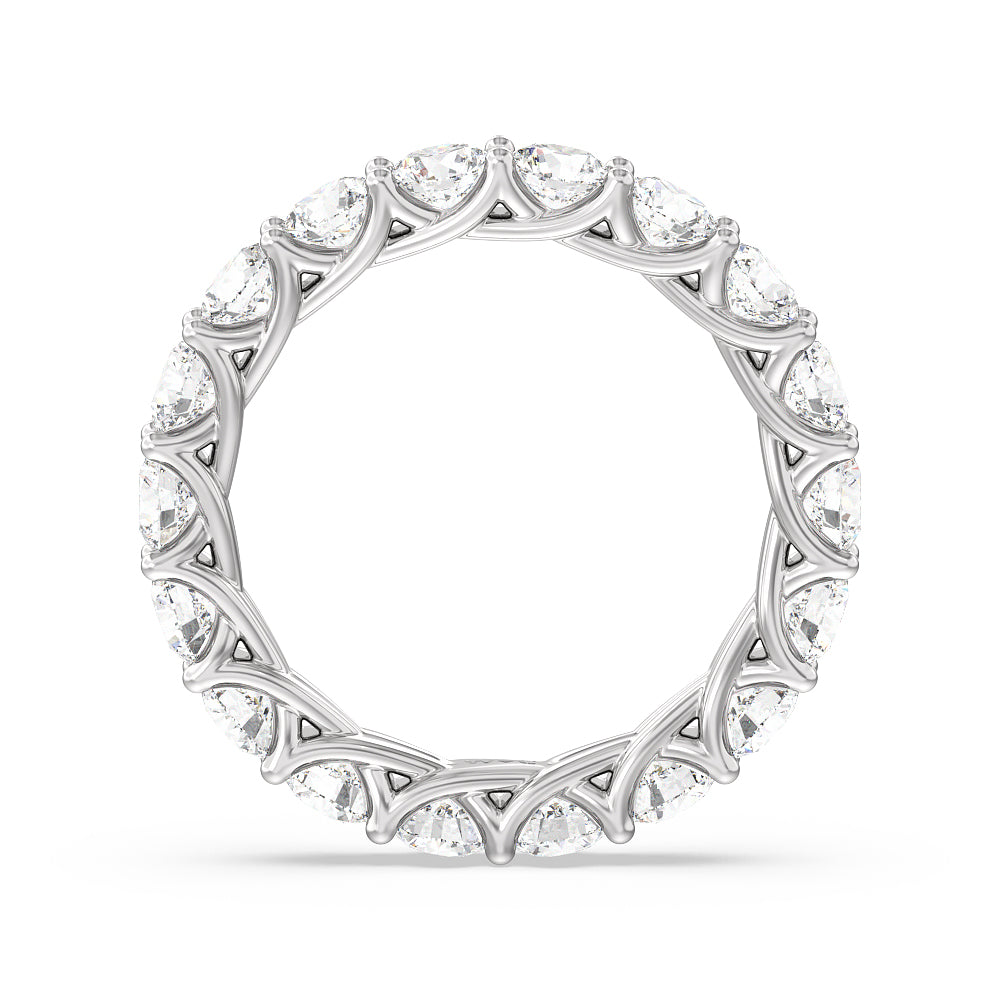 Cable Diamond Eternity Ring (F/G SI+) with Platinum / Natural / 3 5/8 Cut Diamond in 14KT Platinum / Natural / 3 5/8 view 2
