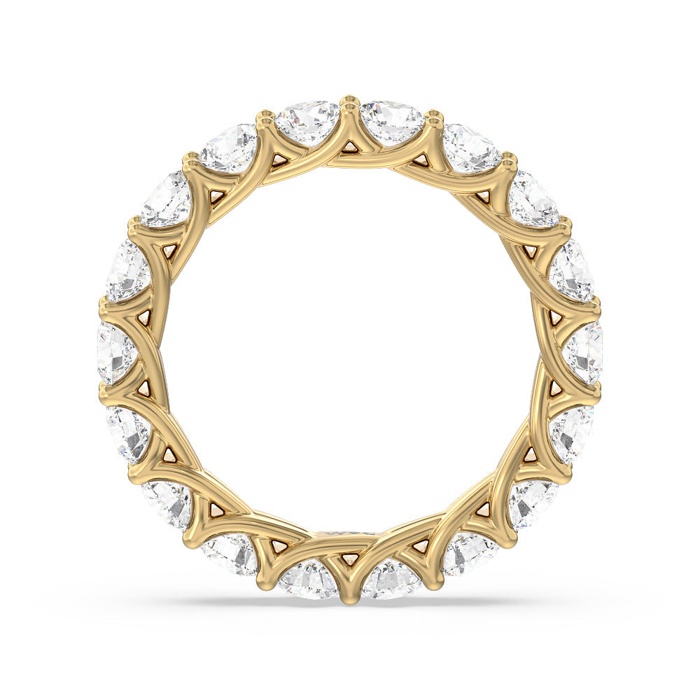 Cable Diamond Eternity Ring (F/G SI+) with 18KT Yellow Gold / Natural / 3 5/8 Cut Diamond in 14KT Yellow Gold / Natural / 3 5/8 view 2
