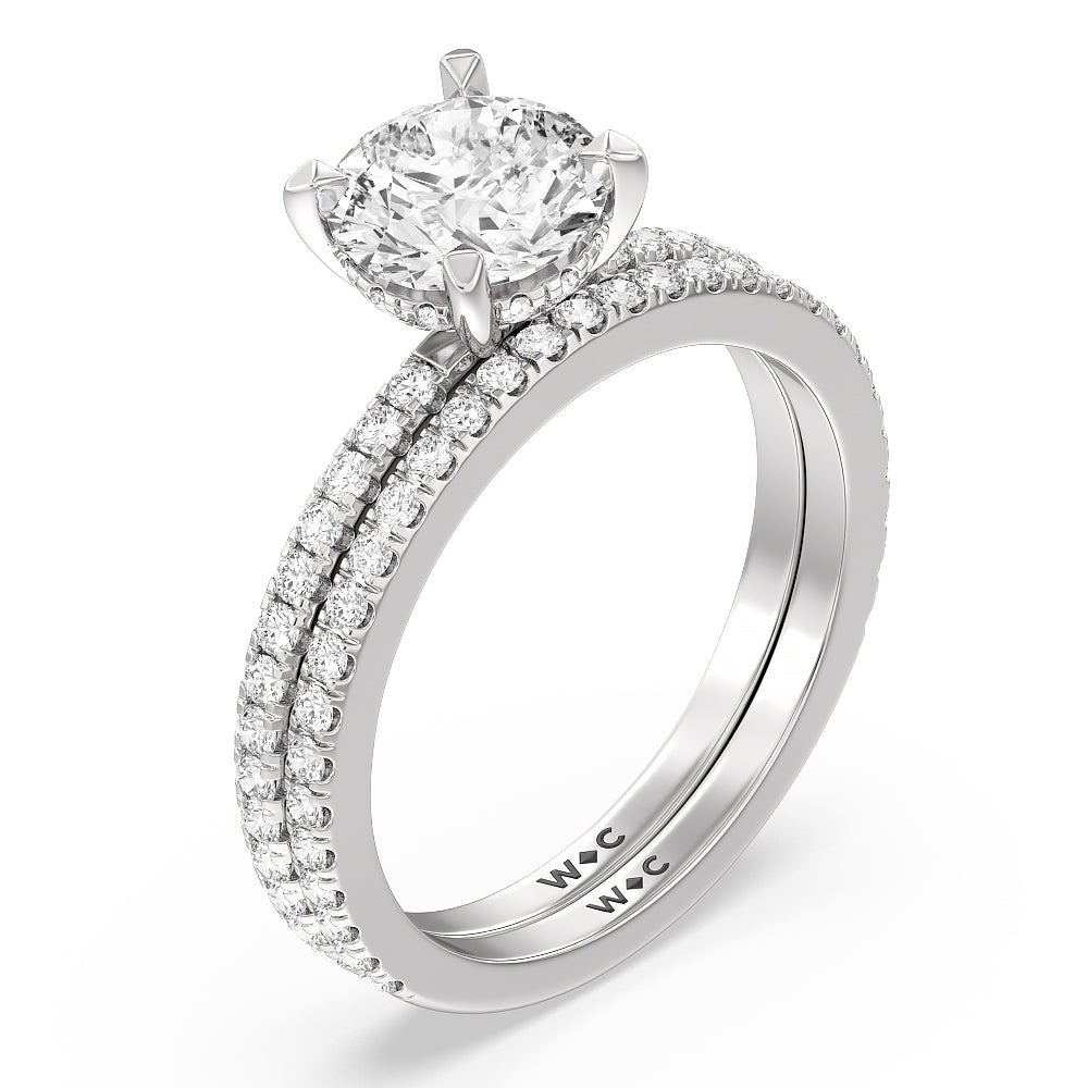 2 3/8 cttw Oval Cut Classic Hidden Halo Engagement Ring with 2 3/8 Cut Diamond in 14KT Oval view 4
