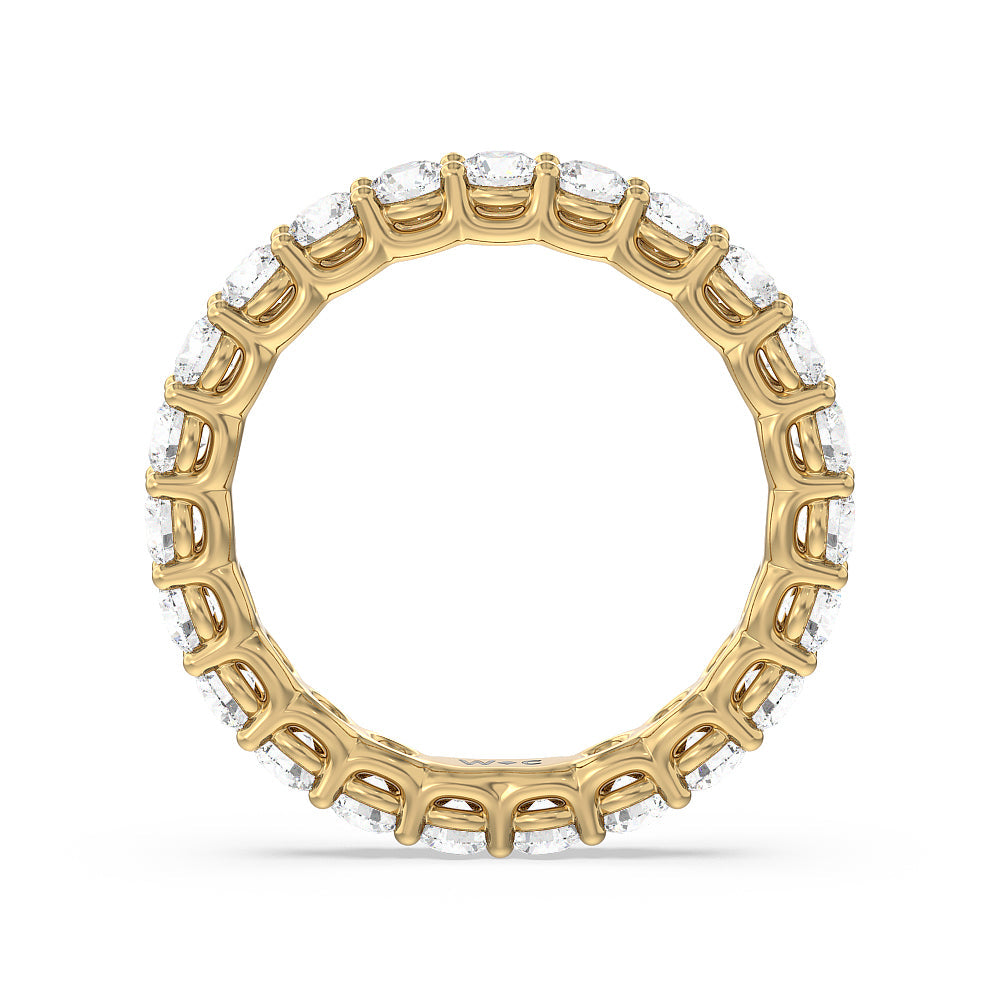 Dome Basket Diamond Eternity Ring with 18KT Yellow Gold / Natural / 2 Cut Diamond in 14KT Yellow Gold / Natural / 2 view 2
