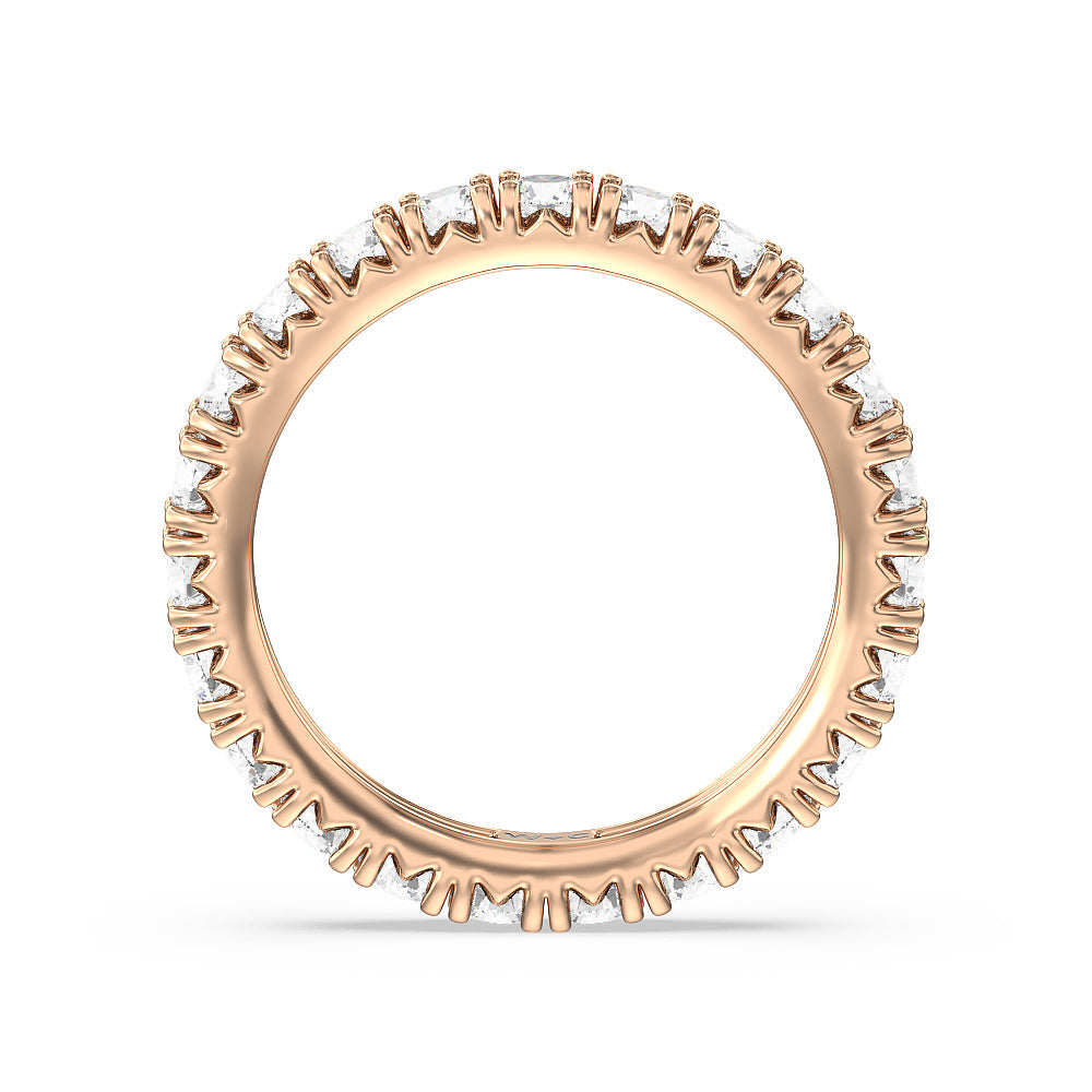 Four-Claw Diamond Eternity Ring (F/G SI+) with 18KT Rose Gold / Natural / 2 Cut Diamond in 14KT Rose Gold / Natural / 2 view 2
