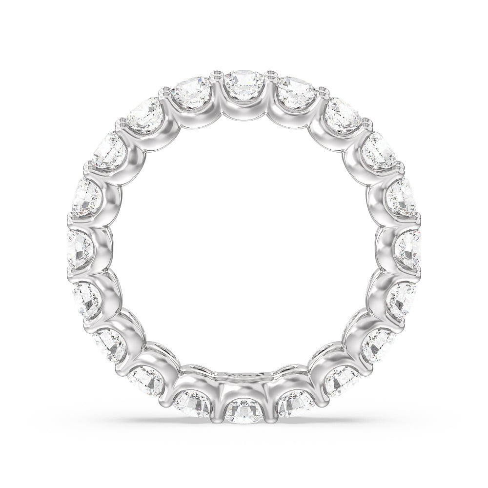 Shared Prong Wave Lab Diamond Eternity Ring (F/G SI+) with Platinum / Natural / 3 1/5 Cut Diamond in 14KT Platinum / Natural / 3 1/5 view 2
