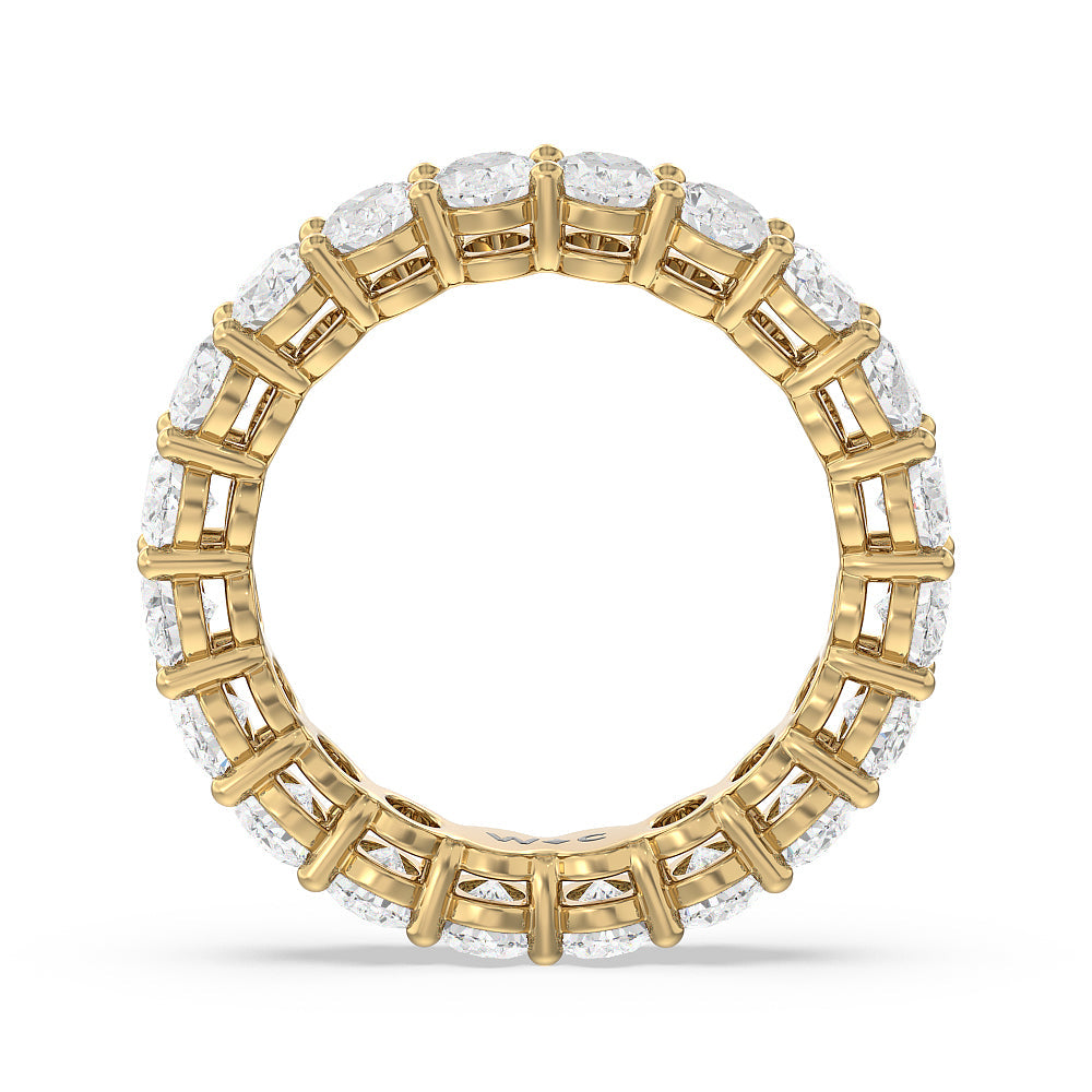 Oval Cut Diamond Eternity Ring with 18KT Yellow Gold / Natural / 4 5/8 Cut Diamond in 14KT Yellow Gold / Natural / 4 5/8 view 2
