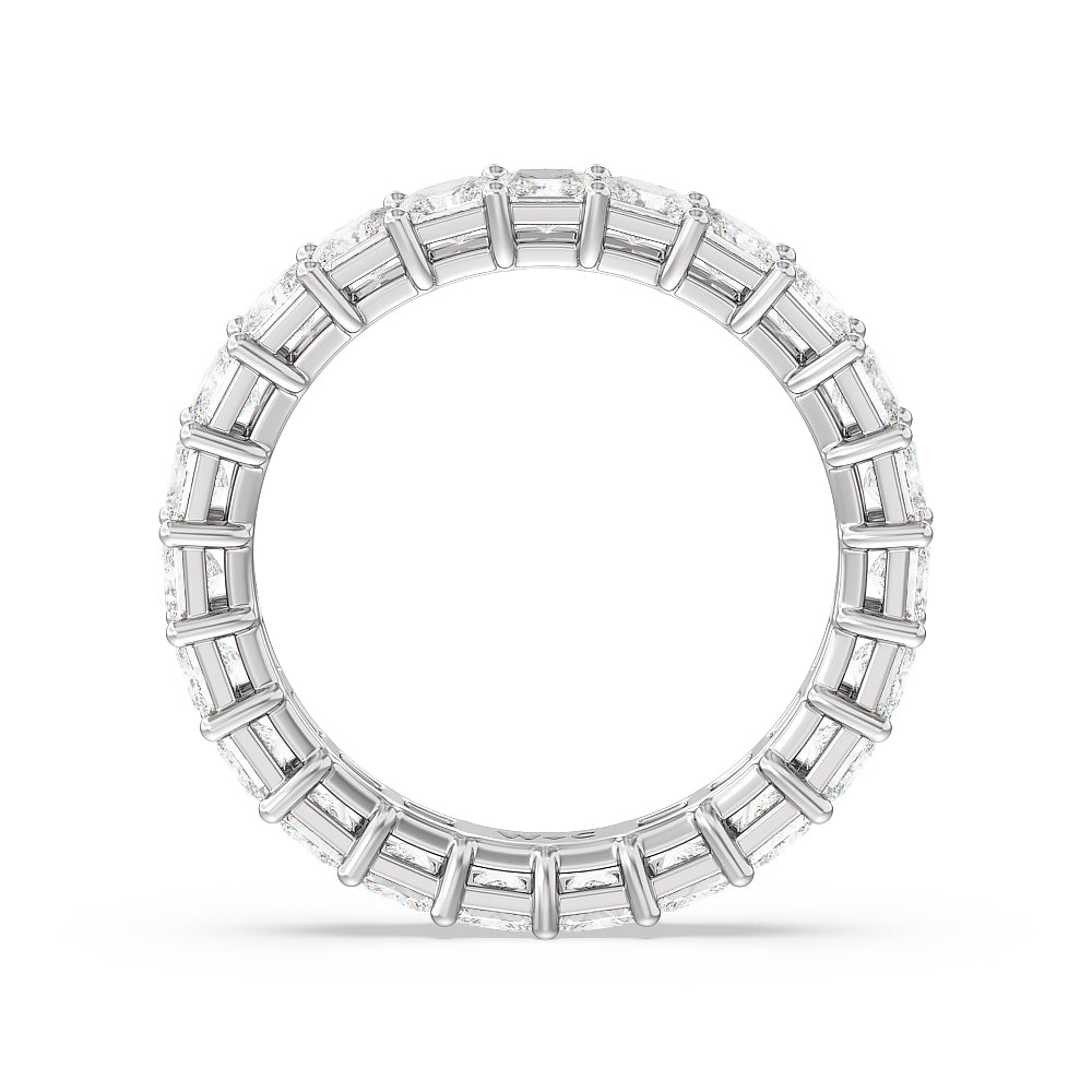 Princess Cut Diamond Eternity Ring with Platinum / Natural / 3 1/5 Cut Diamond in 14KT Platinum / Natural / 3 1/5 view 2
