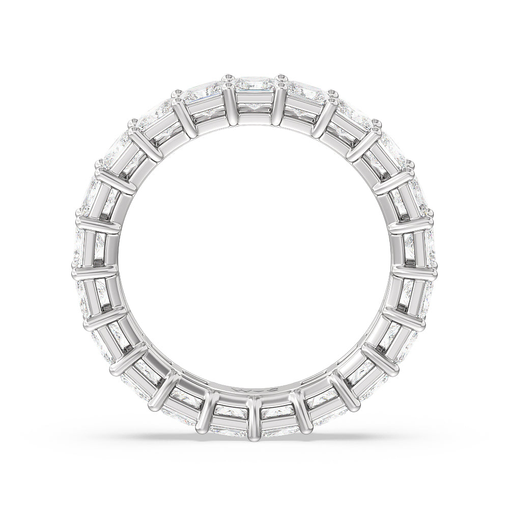 Princess Cut Diamond Eternity Ring with Platinum / Natural / 4 1/5 Cut Diamond in 14KT Platinum / Natural / 4 1/5 view 2
