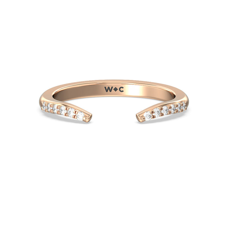 Knife Edge Trillion Diamond Cuff Wedding Band