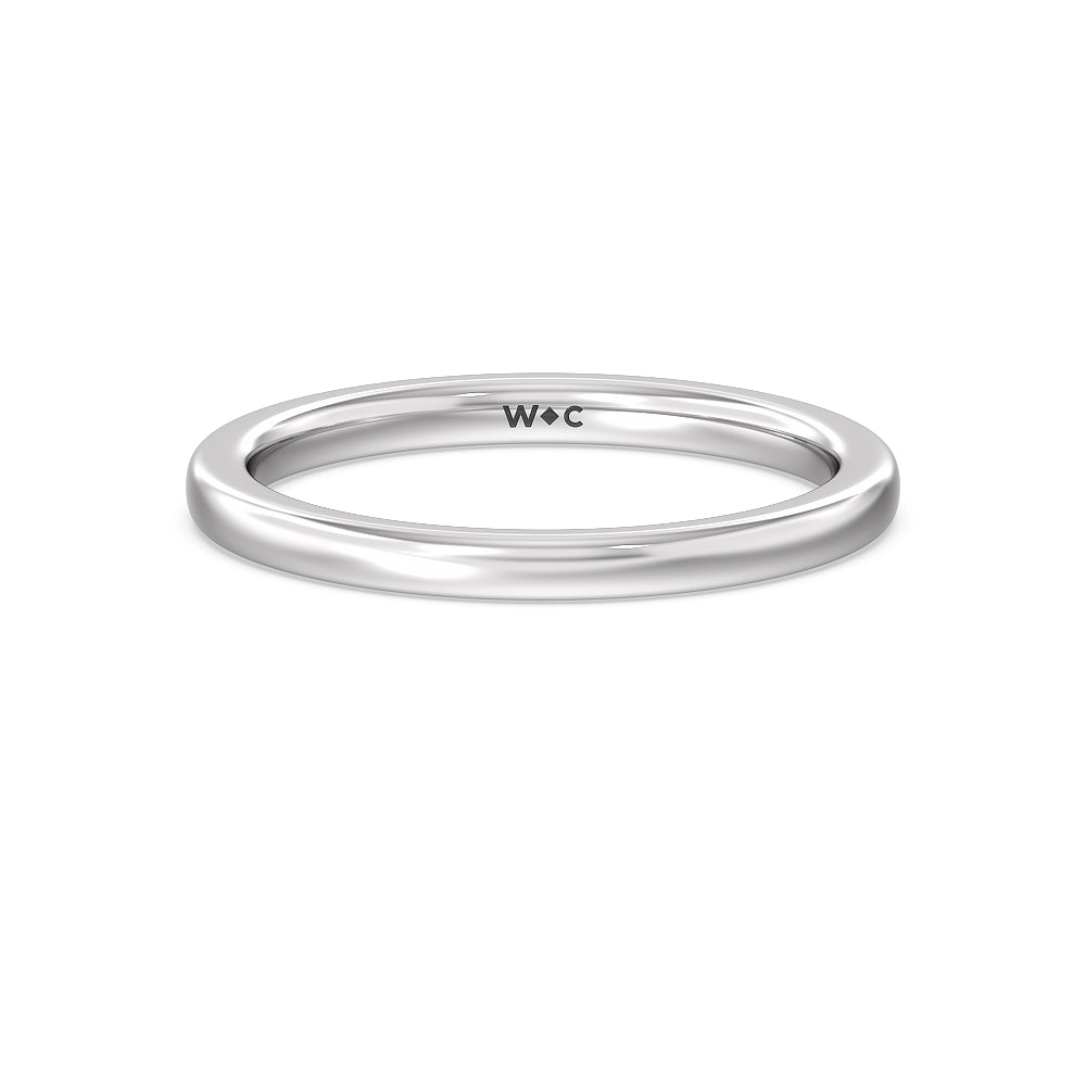 Saturn Double Halo Solitaire Wedding Band with Platinum Cut Diamond in 14KT Platinum view 1
