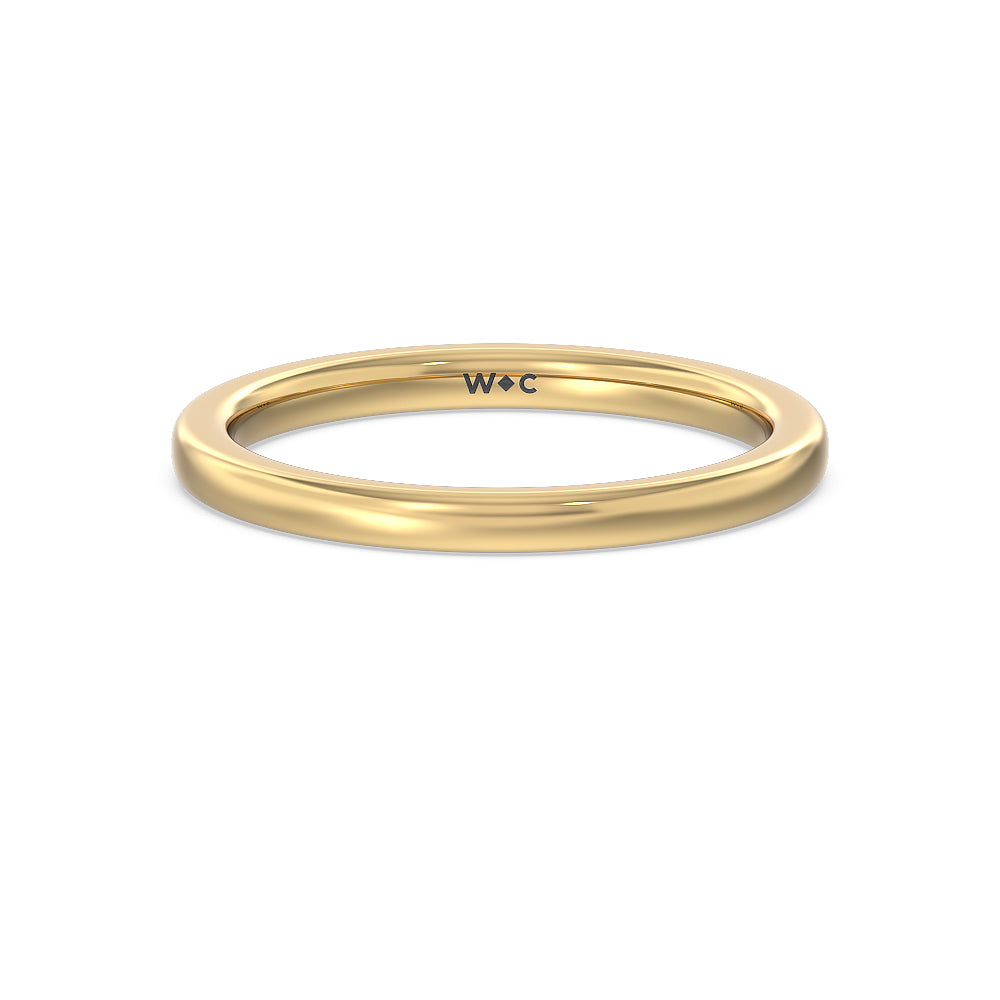 Saturn Double Halo Solitaire Wedding Band with 18KT Yellow Gold Cut Diamond in 14KT Yellow Gold view 1
