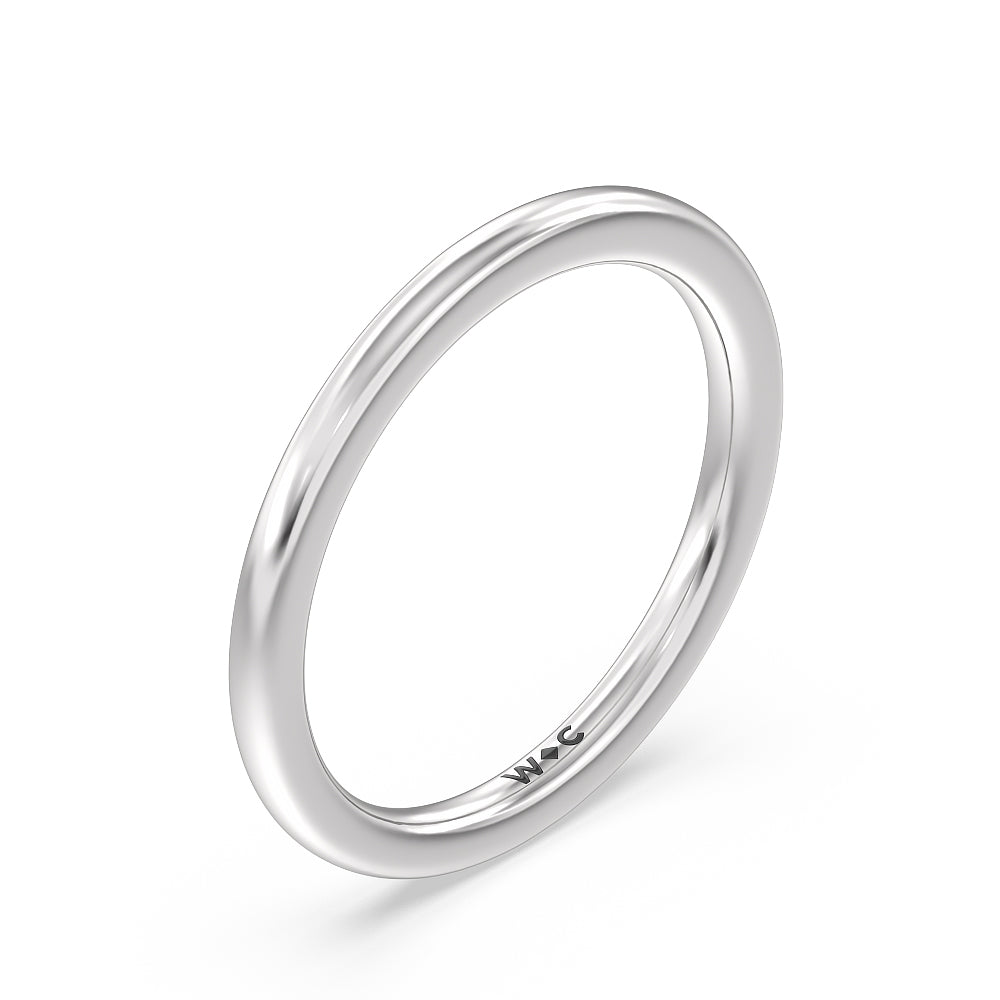 Glamorous Pear Side Stone Solitaire Wedding Band with Platinum Cut Diamond in 14KT Platinum view 4
