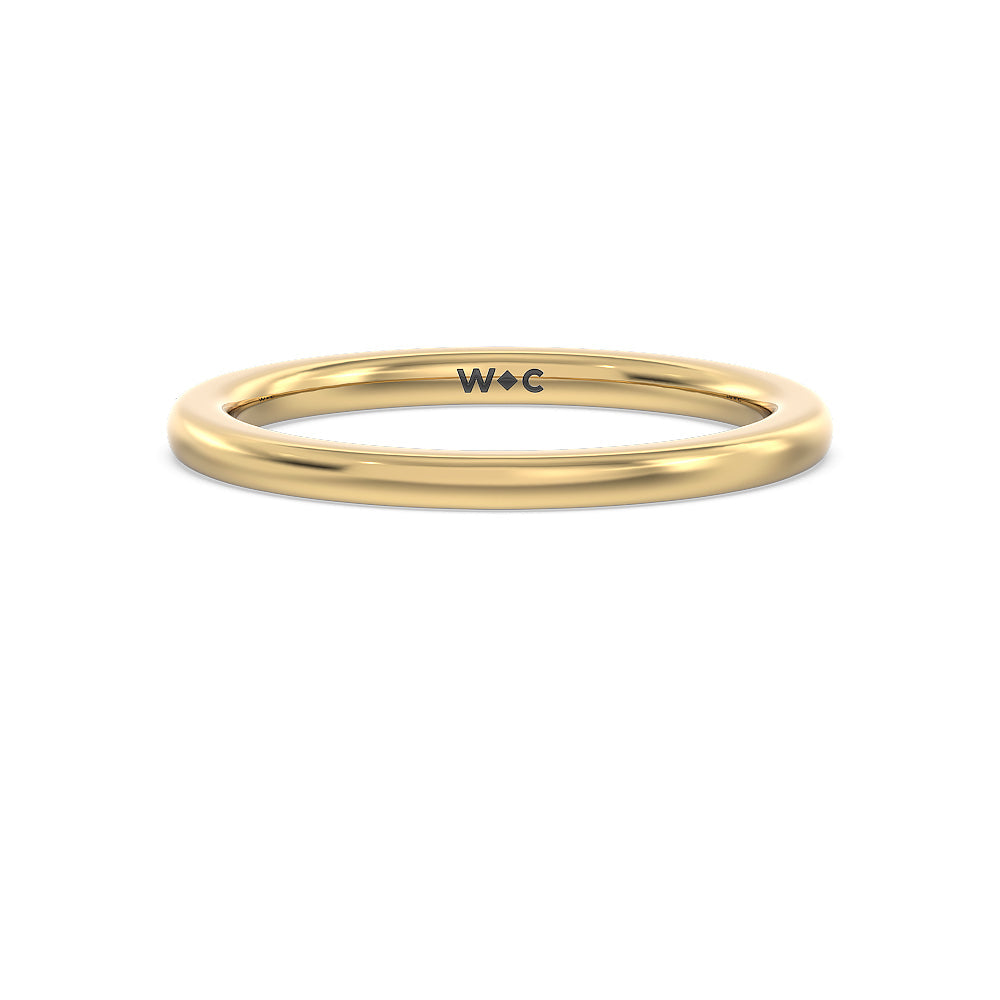 Glamorous Pear Side Stone Solitaire Wedding Band with 18KT Yellow Gold Cut Diamond in 14KT Yellow Gold view 1
