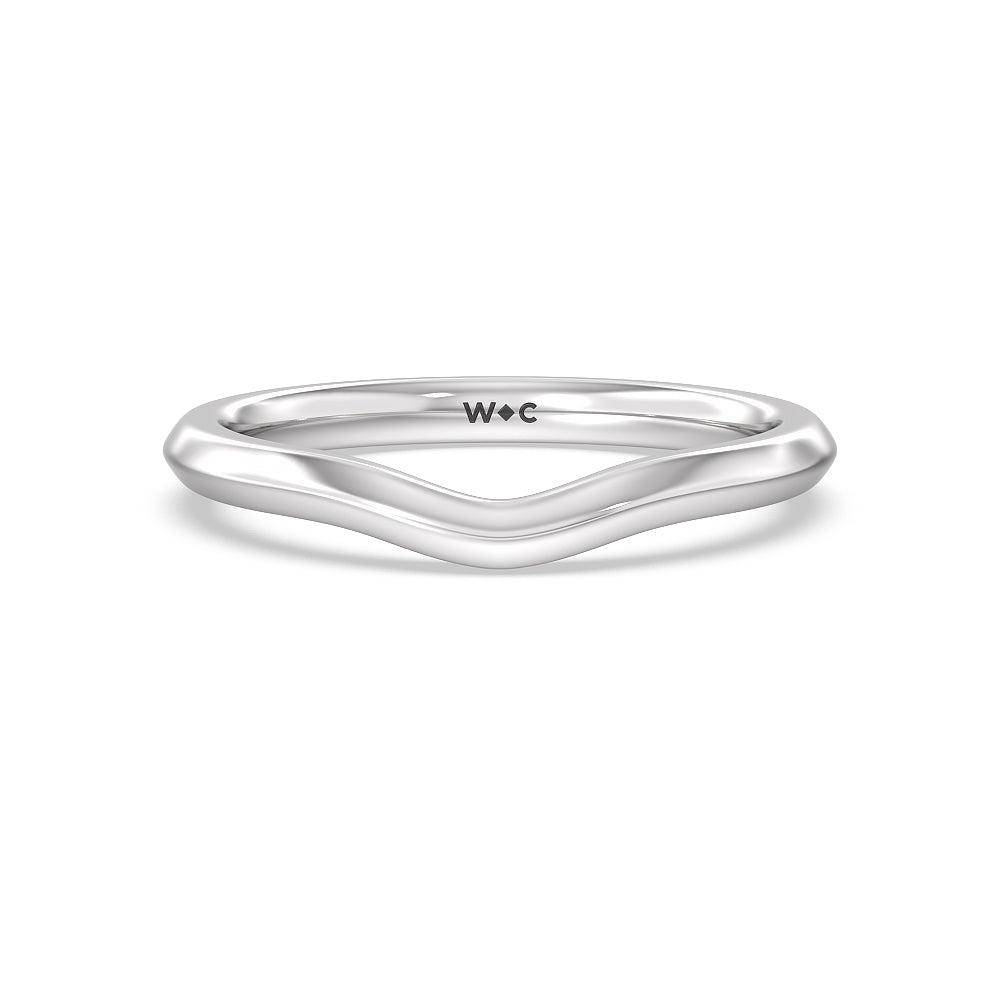 Classic Channel Set Princess Kite Basket Wedding Band with Platinum Cut Diamond in 14KT Platinum view 1
