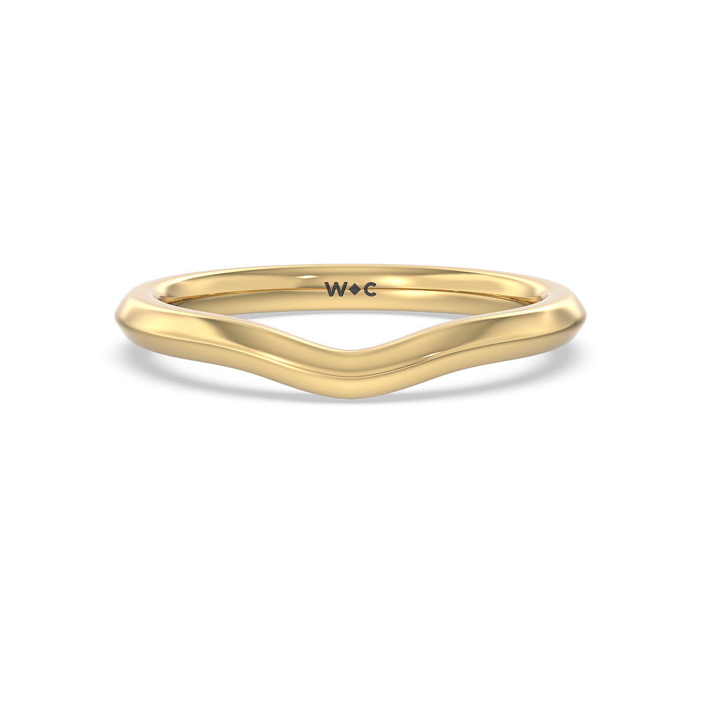 Classic Channel Set Princess Kite Basket Wedding Band with 18KT Yellow Gold Cut Diamond in 14KT Yellow Gold view 1
