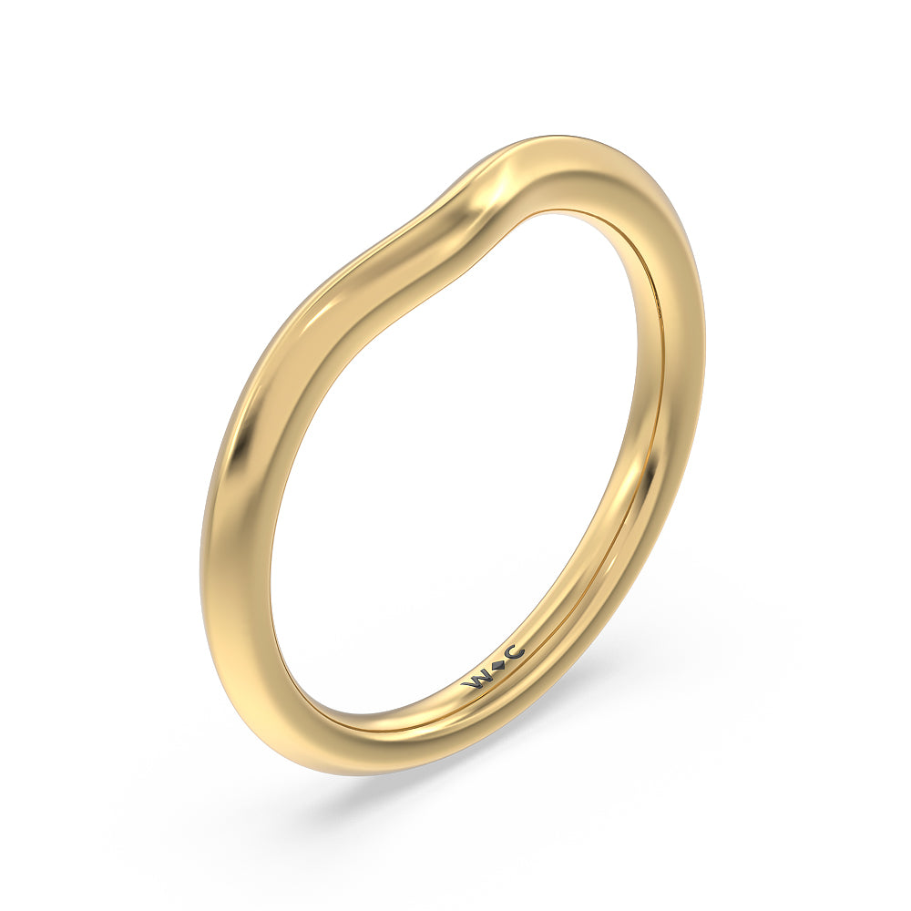 Classic Channel Set Princess Kite Basket Wedding Band with 18KT Yellow Gold Cut Diamond in 14KT Yellow Gold view 4
