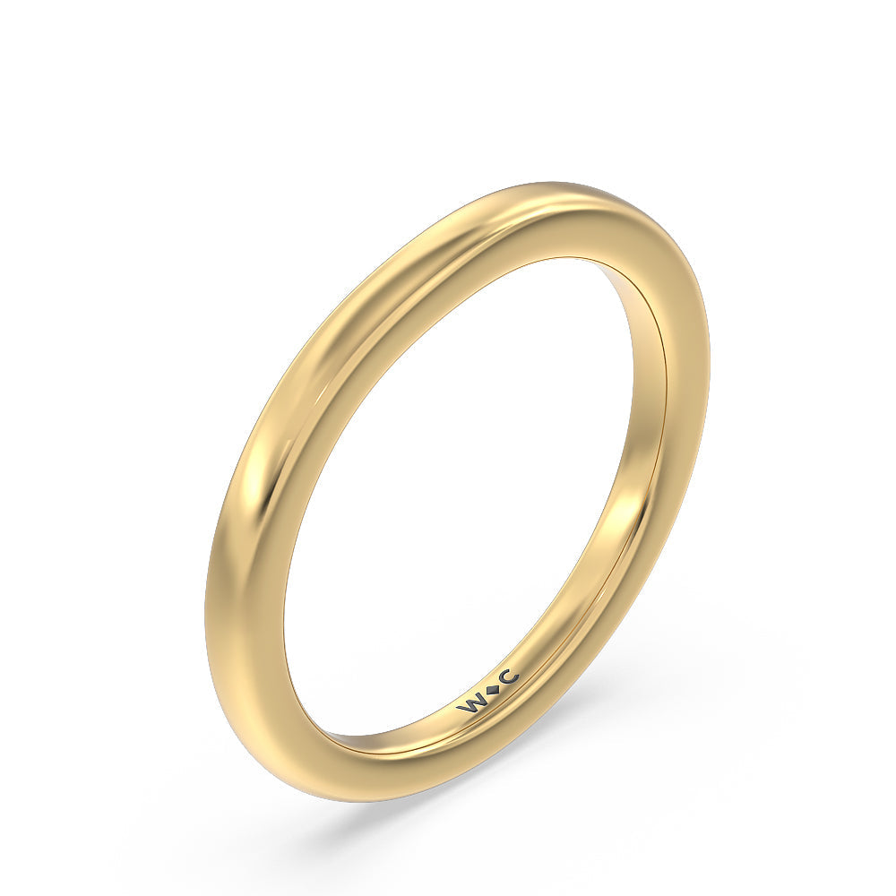 Classy Knot Basket Channel Set Princess Wedding Band with 18KT Yellow Gold Cut Diamond in 14KT Yellow Gold view 4
