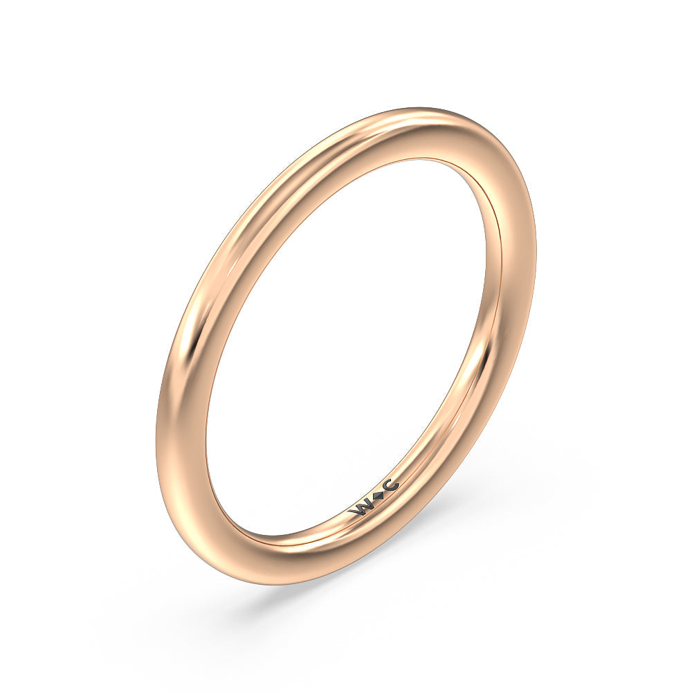 Marquise Hidden Halo Wedding Band with 18KT Rose Gold Cut Diamond in 14KT Rose Gold view 4
